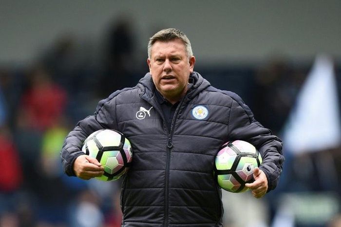 Leicester City's manager Craig Shakespeare attends the warm-up ahead of the English Premier League football match against West Bromwich Albion April 29, 2017