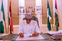 President Uhuru criticised after tweet congratulating Muhammadu Buhari (photographed) on his re-election as Nigerian President (Twitter/toluogunlesi)