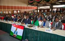 Delegates at KICC during the unveiling of the Joint National Resource Mapping Project report (PSCU)