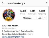 Akothee's  Instagram account