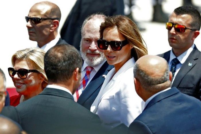 US First Lady Melania Trump (C) will be in Belgium later this week