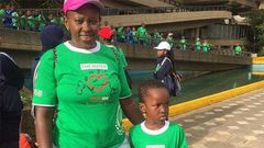 Jerusha Wanjiku with her son Ian Kariuki in a past event in Nairobi (Nation)