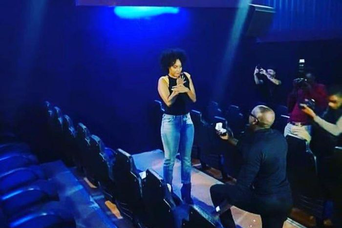 Sauti Sol's Bien Aime Baraza with fiancee Chiki Kuruka. Bien proposes to Chiki Kuruka