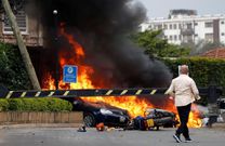 Vehicles that were set on fire during the Dusit attack