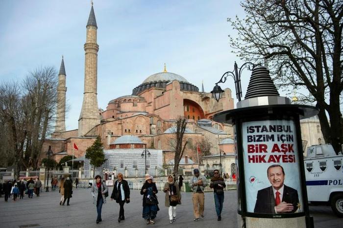 Turkish President Recep Tayyip Erdogan said the Hagia Sophia will "be taken out of" its museum status and called a mosque