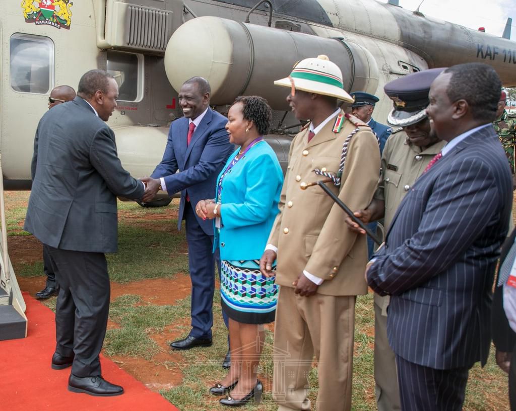 President Uhuru Kenyatta received in Kirinyaga County for the 6th annual devolution conference