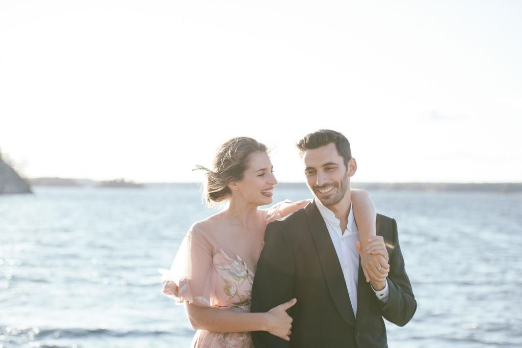 Jason, age 35, with wife Martina Borg at their wedding in Sweden.