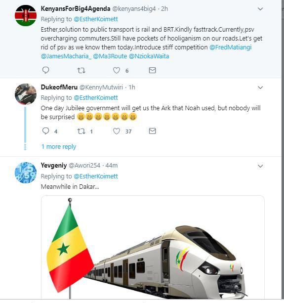 Anger after Transport PS Esther Koimett shares photos of the old trains Kenya has bought from Spain
