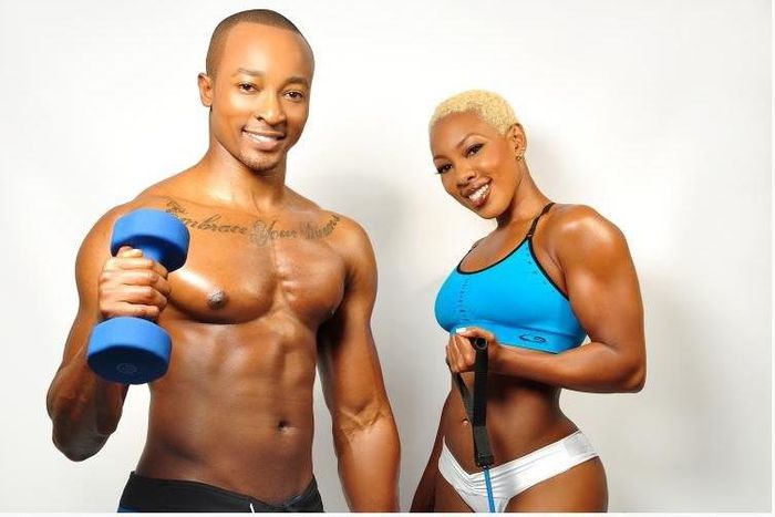 Fitness guru Jane Mukami and her late brother, Stephen.