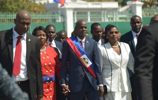 New Haitian President Jovenel Moise arrives at the Te Deum during his inauguration ceremony at the National Palace in Port-au-Prince, on February 7, 2017