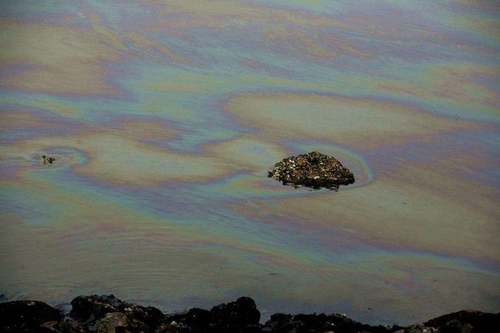 A ferry crash in the port of Las Palmas, Canary Islands, has created a three-kilometre long diesel slick