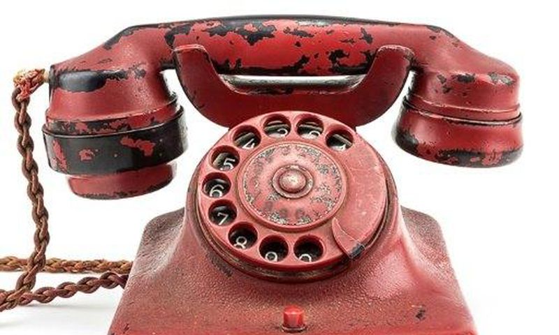 This undated image obtained from Alexander Historical Auctions shows a phone belonging to Nazi leader Adolf Hitler