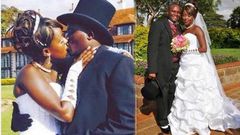 Lillian Muli and Njuguna Kanene during their wedding