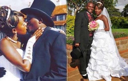Lillian Muli and Njuguna Kanene during their wedding