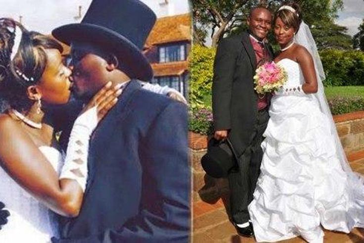 Lillian Muli and Njuguna Kanene during their wedding