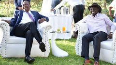 President Uhuru Kenyatta with DP William Ruto on Saturday