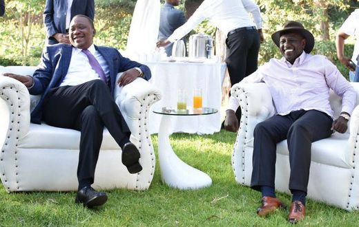 President Uhuru Kenyatta with DP William Ruto on Saturday
