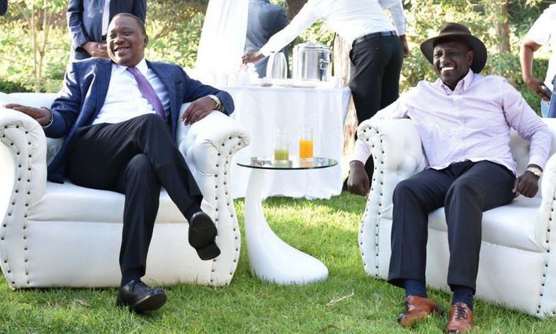President Uhuru Kenyatta with DP William Ruto on Saturday