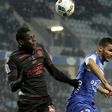 Nice's Mario Balotelli (left) in action against Bastia during a French league match in Corsica, on January 20, 2017