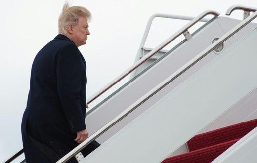 US President Donald Trump boards Air Force One at Andrews Air Force Base in Maryland on March 3, 2017 as he departs for Florida where he will spend the weekend