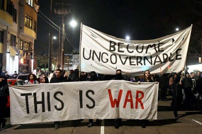 Violent protests erupted at the University of California at Berkeley Wednesday over the scheduled appearance of a controversial editor of the conservative news website Breitbart