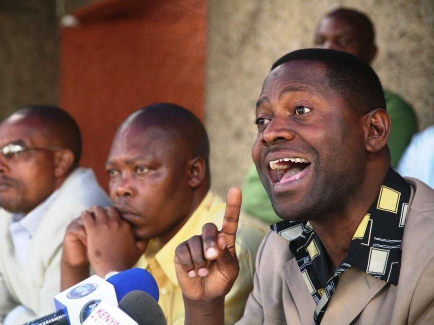 TUC Deputy Secretary General Charles Mukhwaya during a past media briefing
