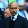 Manchester City Pep Guardiola ahead of the English Premier League match against Hull City at the Etihad Stadium on April 8