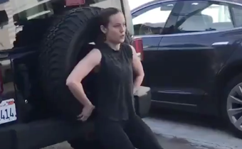 Brie Larson Pushes 5,000-Lb. Jeep in Workout Video