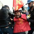 Turkish riot police clash with protesters attempting to defy a May Day ban to march on Taksim Square