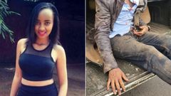 Ivy Wangechi (L) who was murdered at MTRH by Naftali Njahi Kinuthia (R)