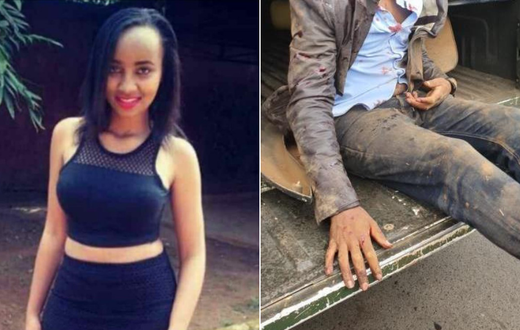 Ivy Wangechi (L) who was murdered at MTRH by Naftali Njahi Kinuthia (R)