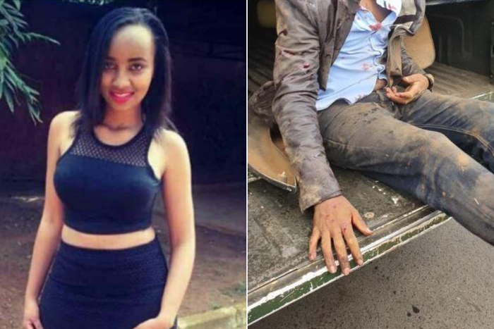 Ivy Wangechi (L) who was murdered at MTRH by Naftali Njahi Kinuthia (R)