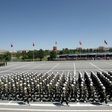 Turkish soldiers march during a military parade in Ankara