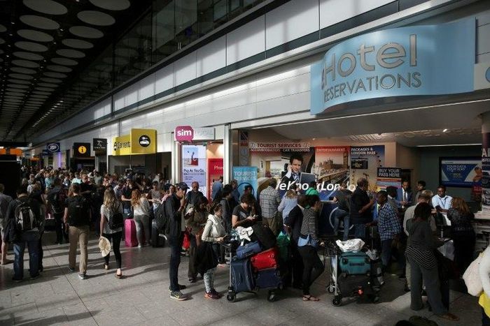 Passengers are stranded after British Airways cancels flights from Heathrow Airport and Gatwick