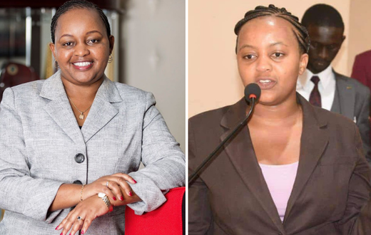 Kirinyaga Governor Anne Waiguru and her look alike Anne Mwangi Mvurya (Courtesy)