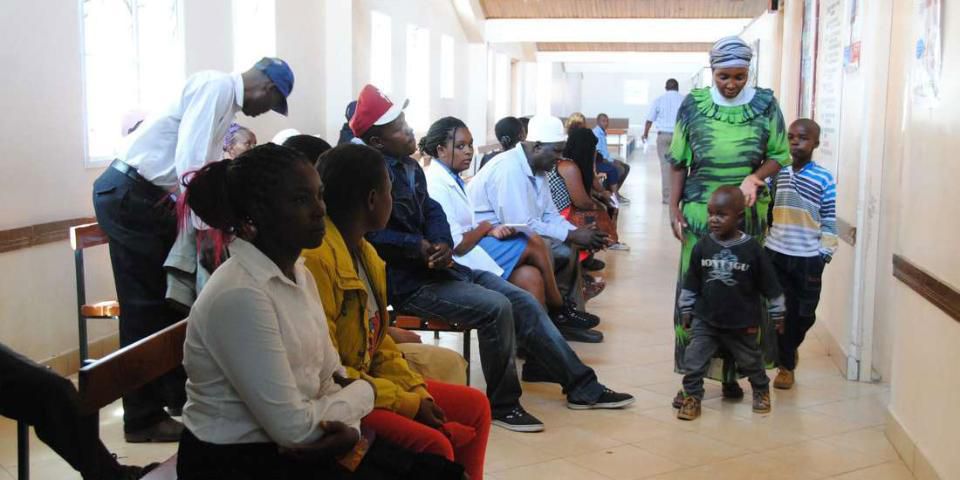 Patients at the Nakuru Level Five Hospital