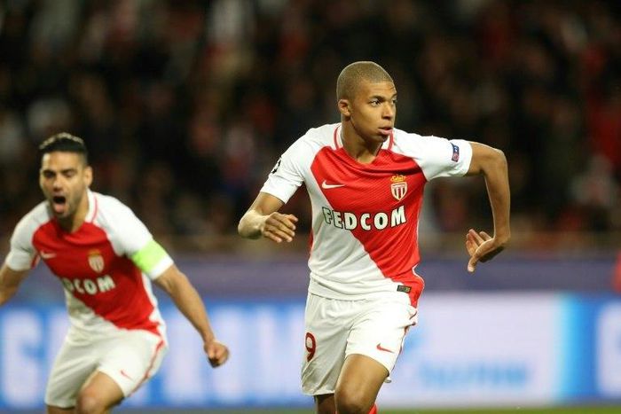 Kylian Mbappe (R) is striker in a Monaco team that has scored a staggering 141 goals in all competitions this season