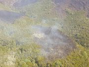 Image of fire blazing through parts of the Mt Kenya forest on Friday