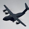 An Airbus A400M Atlas plane performs at the International Paris Air Show in 2015