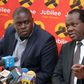 File image of Jubilee Party SG Raphael Tuju(R) with Johnson Sakaja