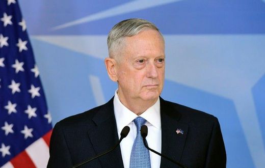 US Defence Minister James Mattis addresses the press at the NATO headquarters in Brussels on February 15, 2017