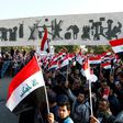 Iraqi supporters of the Sadrist movement demonstrate in Baghdad's Tahrir Square on February 11, 2017