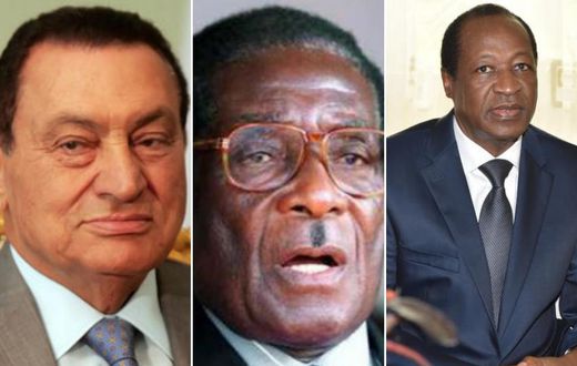 Hosni Mubarak, Robert Mugabe and Blaise Compaoré