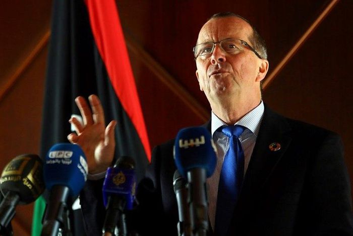 UN envoy to Libya, Martin Kobler, speaks during a press conference in Tripoli, on January 8, 2017