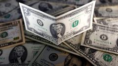 U.S. dollar notes are seen in this picture illustration