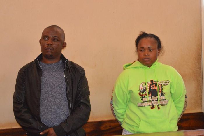 Joseph Kori (L) with Judy Wangui who are accused of killing Kori's wife Mary Wambui (Twitter)