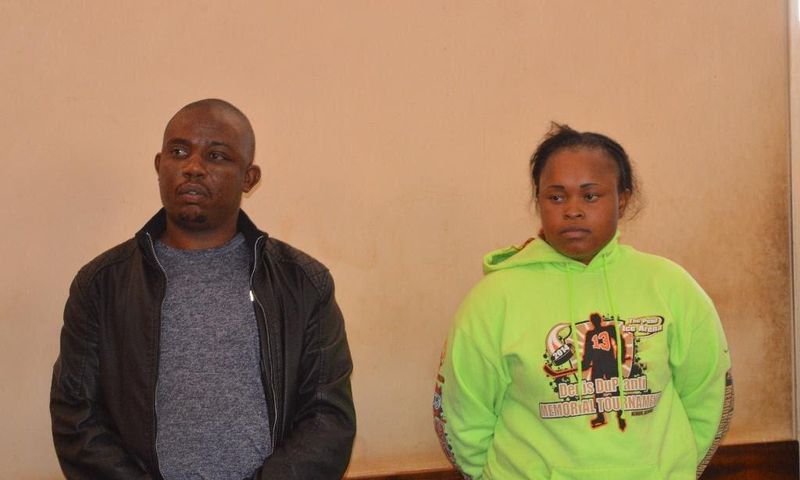 Joseph Kori (L) with Judy Wangui who are accused of killing Kori's wife Mary Wambui (Twitter)