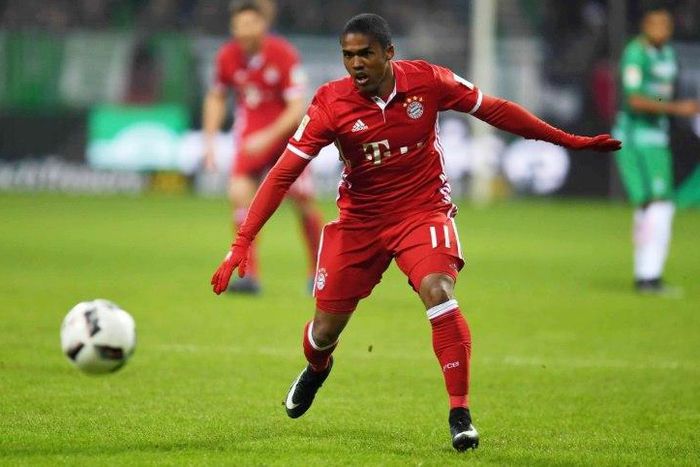 Bayern Munich's Brazilian midfielder Douglas Costa, 26, was sidelined for Bayern's 1-0 win at Borussia Monchengladbach ten days ago with what Ancelotti described as "a minor knee problem"