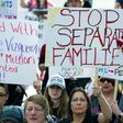 Demonstrators gather outside the First Unitarian Church in Denver, Colorado on February 18, 2017 in support of Jeanette Vizguerra, an undocumented Mexican mother of three US born children