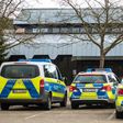 Police guard the hall in Gaggenau, western Germany, on March 2, 2017